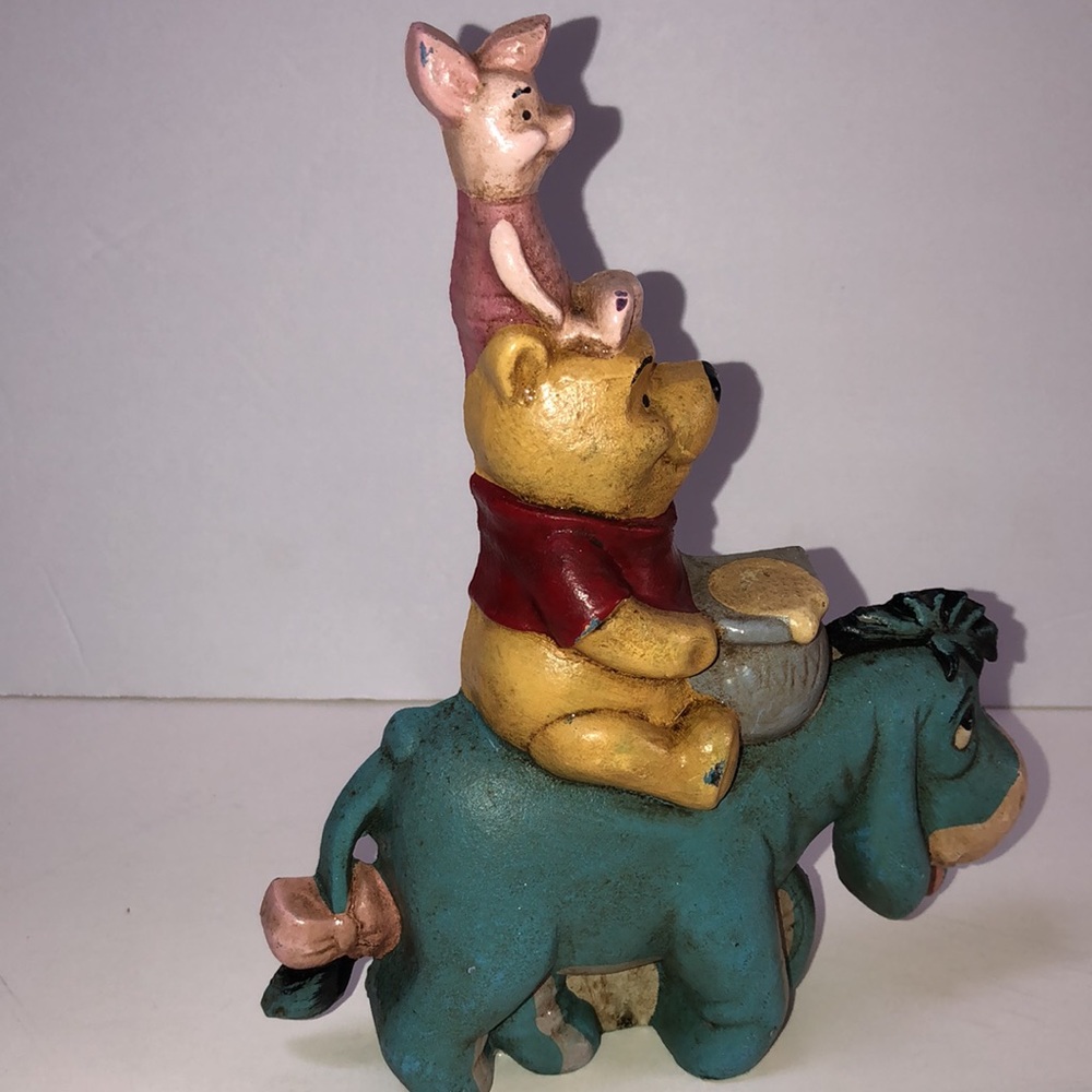 Vintage Winnie The Pooh, Piglet and Eeyore Cast Iron Door Stop - Picture 2 of 10